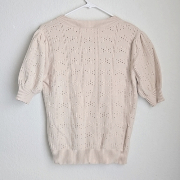 Puffed Short Sleeve Sweater - Picture 2 of 4
